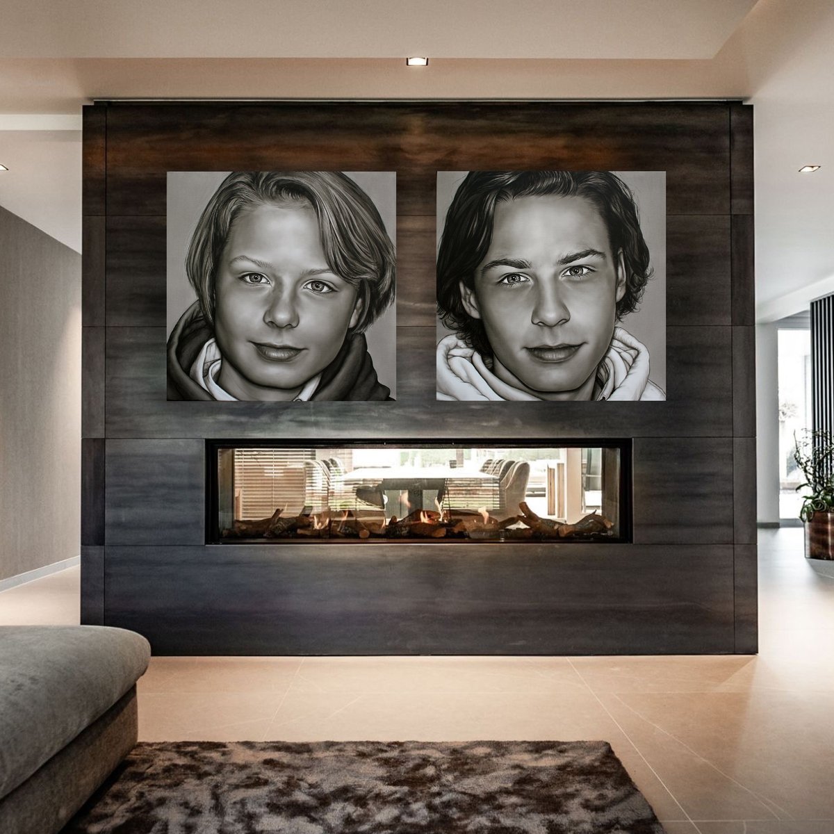 Grateful and still very proud of these brothers captured in this double portrait 'Casper and Floris'. Played on behalf of Heleen and Martin Couvée. Oil on linen 80x80cm. saskiavugts.nl