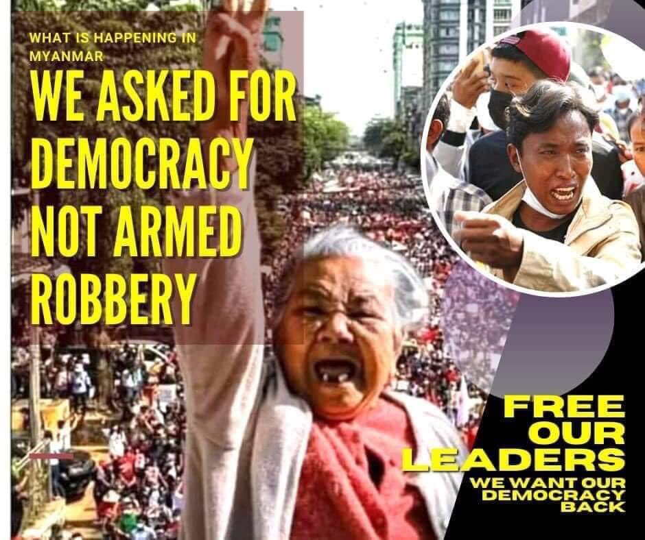 Justice_Kaung's tweet photo. Please hear our voice 😭 
Can’t even express how much our souls has been injured. My heart hurts so much !  

WE ARE NOT SAFE #Feb15Coup #WhatsHappeningInMyanmar https://t.co/uBNrlQahxY