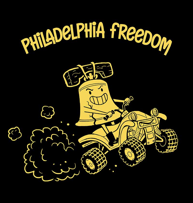 So many folks ordered my Bad Things Happen in Philadelphia teeshirt I decided to do a spinoff. Plus I wanted to draw The Liberty Bell riding an ATV before someone else did. #teeshirts #Philadelphia #PhiladelphiaFreedom
amazon.com/dp/B08WKTT1M5