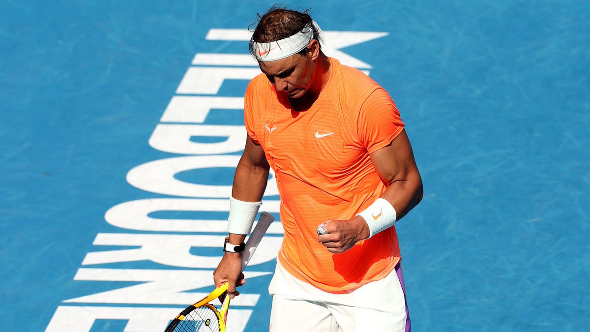 Brilamedia's tweet photo. #AusOpen quarter-finals for Rafa!

@RafaelNadal beats @fabiofogna 6-3, 6-4, 6-2 to reach the last eight in Melbourne.

This will be his 43rd Career Grand Slam Quater-Finals.
AusOpen - 13
Roland Garros - 14
Wimbledon - 7
US Open - 9

#brilafm #brilasports #ATP #AusOpen21 #AO2021 https://t.co/73QNypanOR