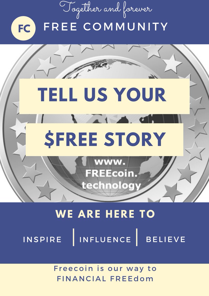 gracestrocio's tweet image. Hello $FREE PEEPS, let us meet and greet through your story. Let us unite more #Freecommunity to inspire and influence more peepz around the world to believe amd trust #Freecoin as their way to #FinancialFreedom don&apos;t forget the hash tag #myFREEstory retweet and comment!