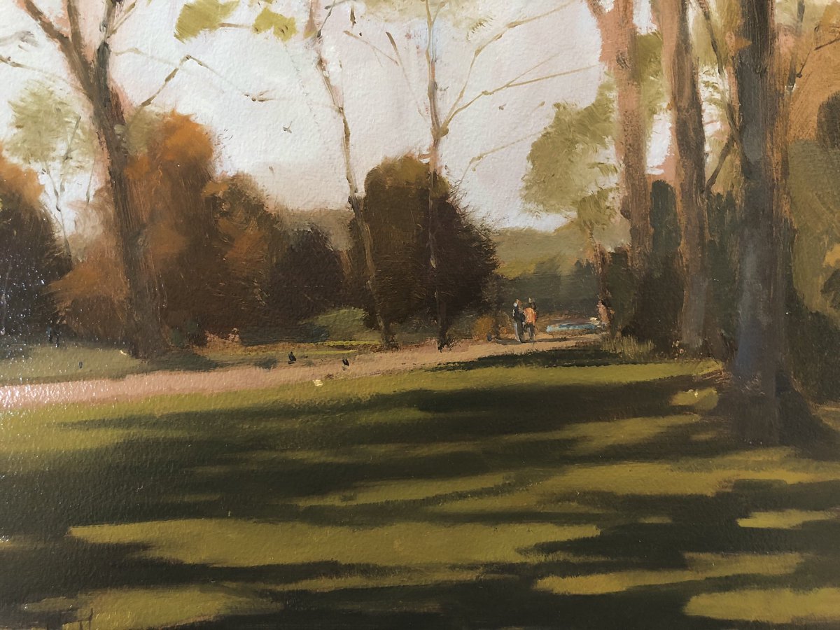 ‘Spiral Carpet,Buxton’ oil on board 8” x 10” Available to buy via DM. I painted this in the beautiful park in Buxton one sunny afternoon whilst visiting the art gallery and a pint afterwards of course. A beautiful part of the world it has to be said. <a href="/BuxtonMuseum/">Buxton Museum</a> <a href="/BuxtonBrewery/">BuxtonBrewery</a>
