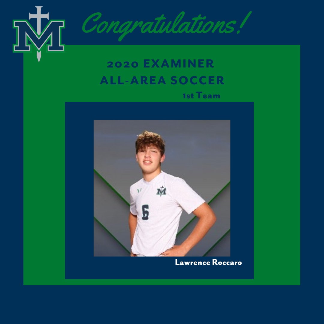 SMACatholic's tweet photo. Congratulations, to the 2020 Examiner All-Area SMA Guardian Soccer 1st Team, Lawrence Roccaro! #smaproud #smasoccer #smaguardians https://t.co/Ct4XwD7Pja