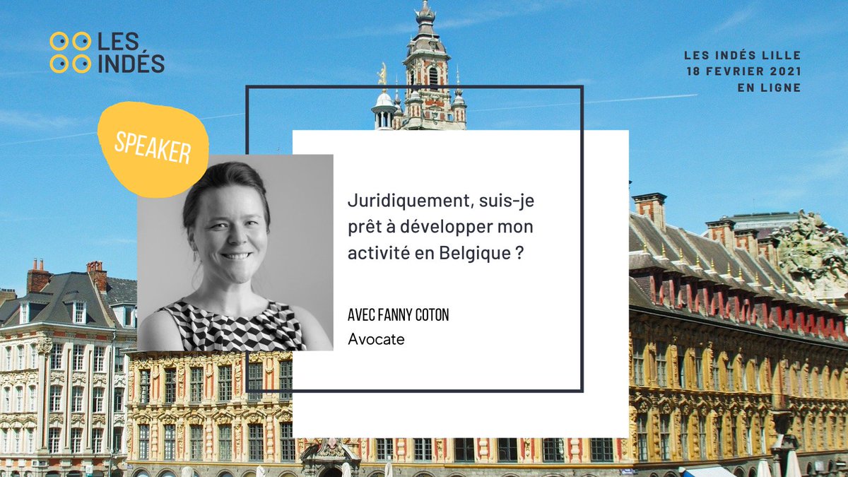 Conférence en ligne destinée aux freelances organisée par @LesIndes_.
<a href="/fannycoton/">Fanny COTON</a> y évoquera les points d'attention pour étendre votre activité de la France vers la Belgique.
Inscriptions : hopin.com/events/les-ind…