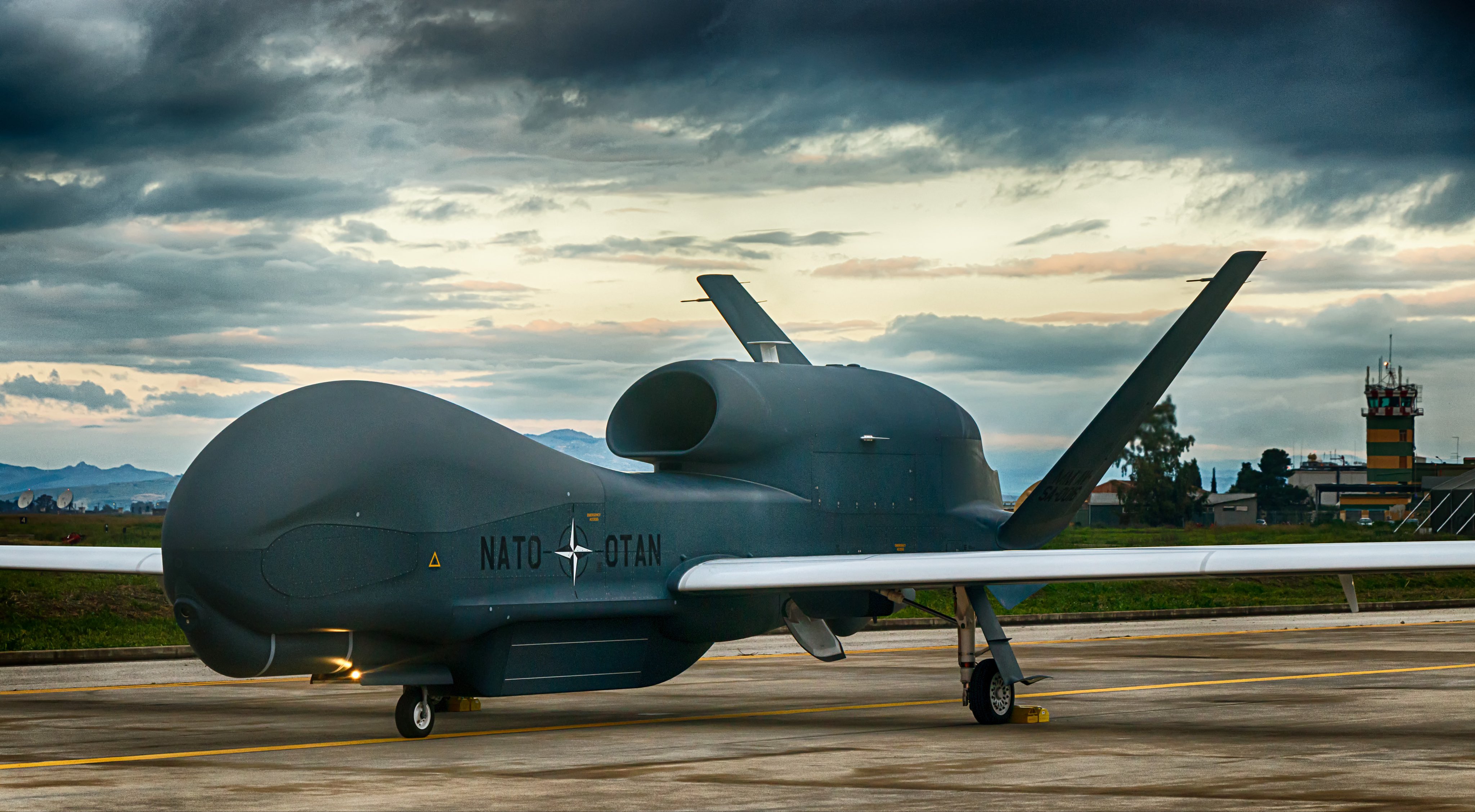 A NATO Alliance Ground Surveillance RQ-4D Phoenix remotely-piloted aircraft. Photo courtesy NATO