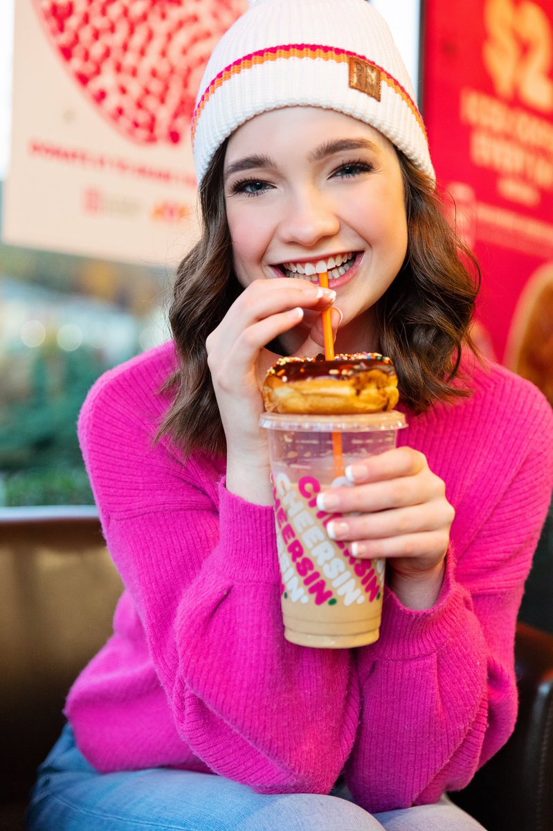 My Katie Beth loves <a href="/dunkindonuts/">Dunkin'</a> so much that she chose to have her senior pictures taken there. She should get hired to be their model. Payment: free coffee and donuts so mom (me) can get a raise. 🤣😂💖🍩🤑
