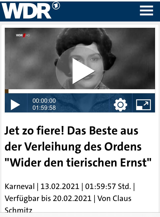 Andreas Hallaschka On Twitter Karneval Ist Sehr Lustig 1 Der Wdr Zeigt Am Samstag 2 Stunden Die Besten Sketche Aus 70 Jahren Orden Wider Den Tierischen Ernst 2 Eine Twittererin Sieht Wie