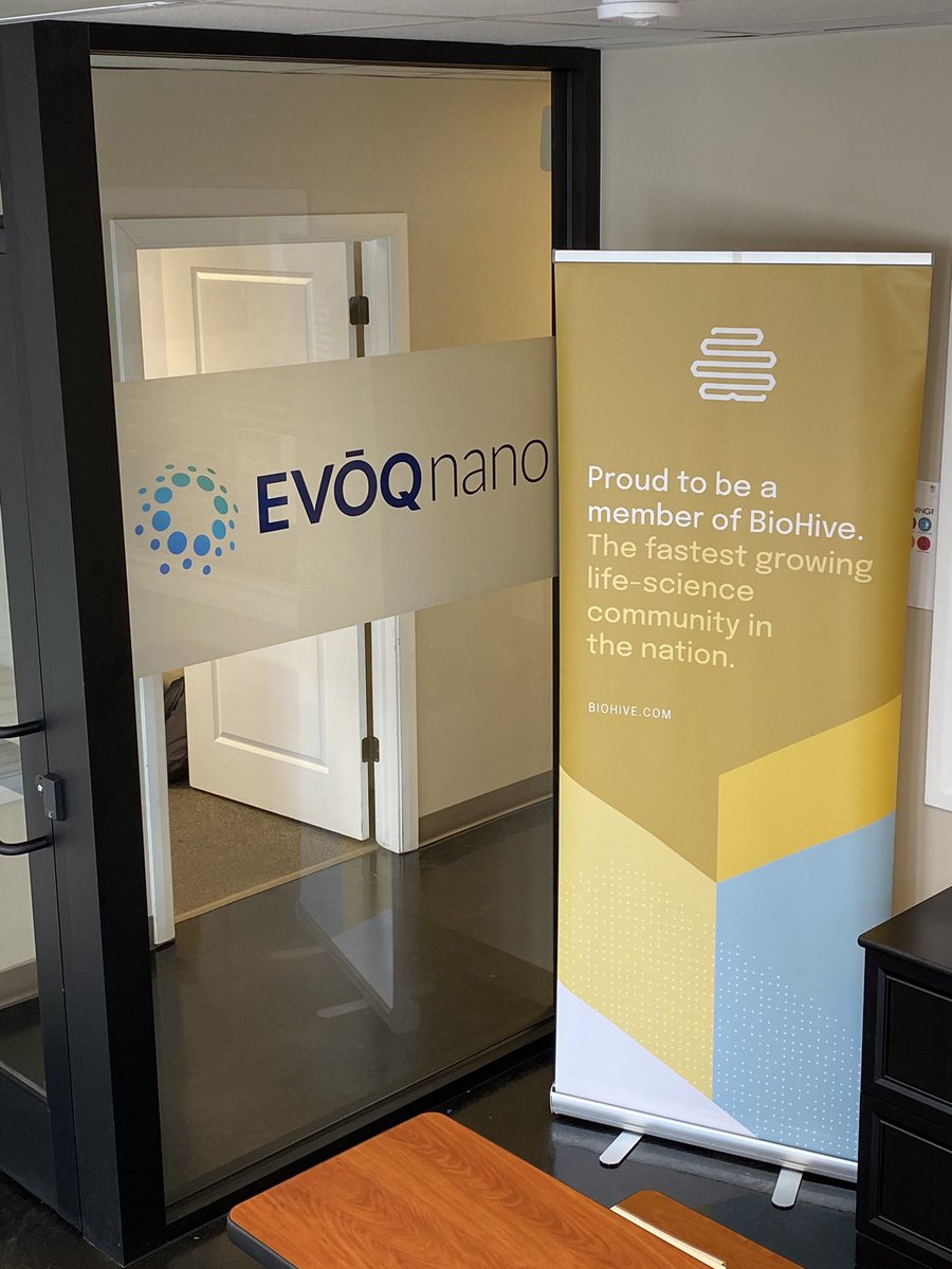 BioHiveUtah's tweet photo. Our banner is up and looking good over at @EVOQnano in North Salt Lake! 

We’re excited to have this leader in nanotechnology and next-generation biotech therapeutics as a member of #BioHive. https://t.co/k6SdsTOjKb