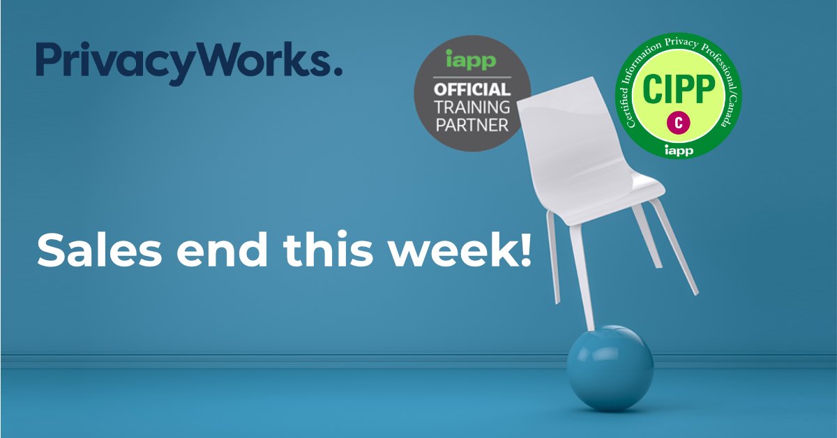 privacyworksinc's tweet photo. Last chance to register for our Canadian Privacy training session happening on February 25-26, 2021. Sales end on Wednesday!

Register today at https://t.co/RsH6HKXlR6

#privacy #careerskills #newcareers #privacymatters #training https://t.co/7z0POg561y
