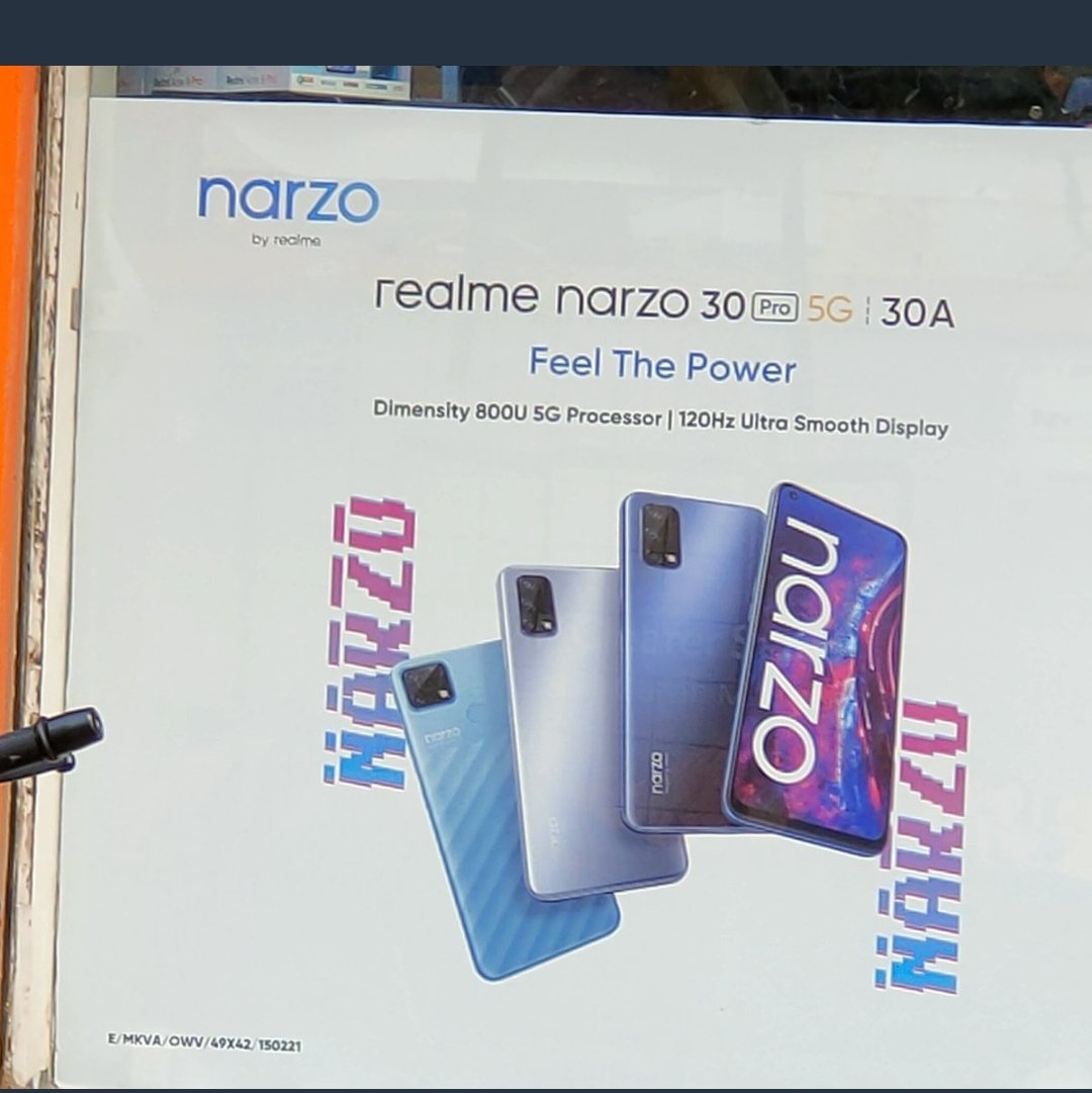 leaked-photo-confirms-narzo-30-pro-5g-with-dimensity-800u-and-120hz-display