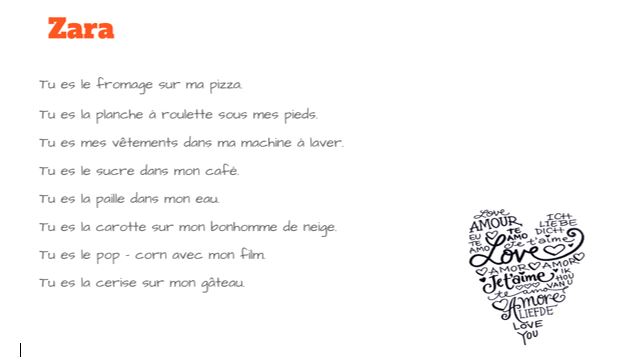NewtonPrepSch's tweet photo. We've celebrated Valentine's Day and Lupercalia, now for Saint-Valentin and some gorgeously romantic French poems from our Year 6s.... #NewtonMFL #NewtonCreativity https://t.co/AhV5m0vOCs