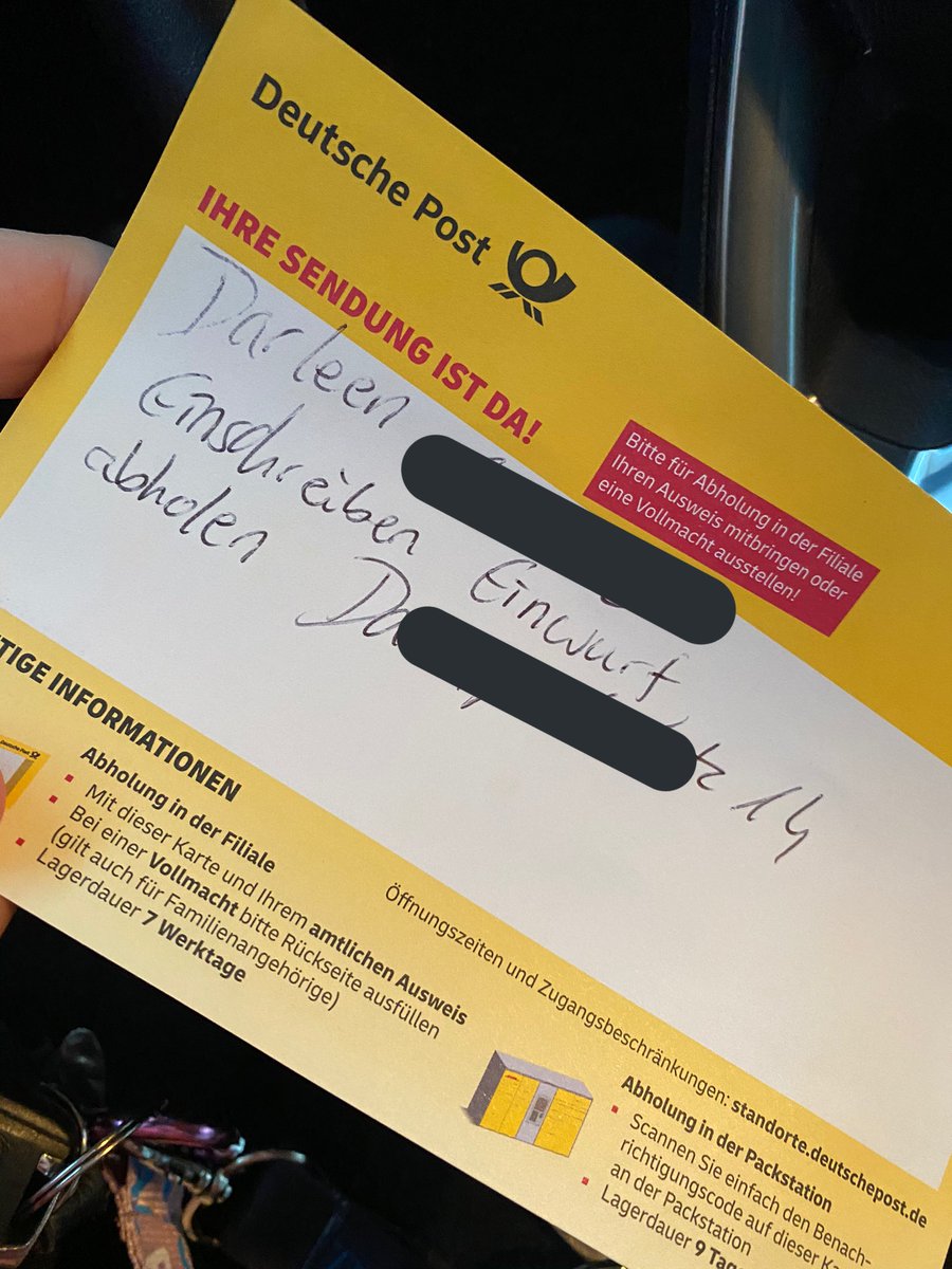 daarleenchen's tweet photo. @DeutschePostDHL ist das jetzt die neue Art Empfänger zu benachrichtigen? Bin da gerade hingefahren (5km hin 5 km zurück), 20 min Schlange gestanden da sich 17 Leute vor mir befanden und ich dann gesagt bekomme „hier ist nichts“. Danke für nichts👍🏻 wann soll ich wiederkommen? 🤦🏼‍♀️ https://t.co/p2er0oHfU3