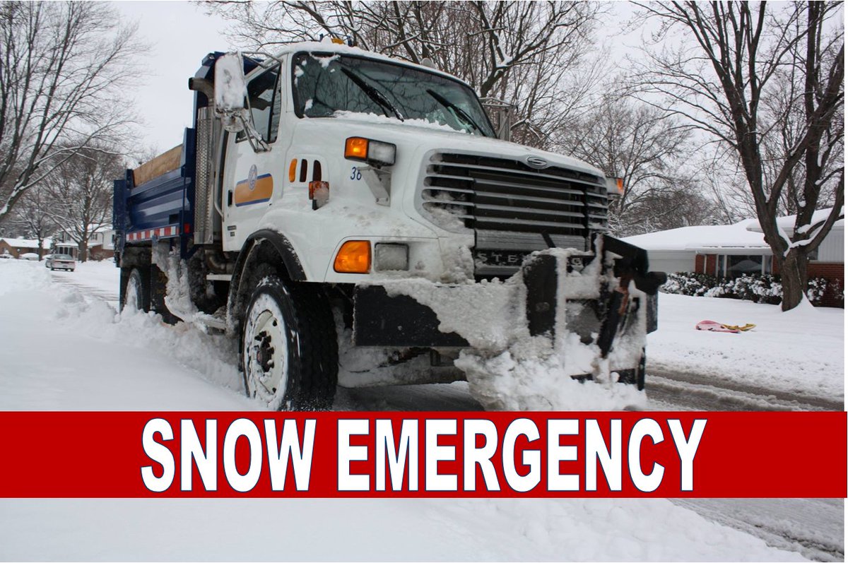 MiLivonia's tweet photo. A SNOW EMERGENCY has been declared as of 5 p.m. Monday, Feb. 15 for the City of Livonia. All vehicles need to be removed from the streets by 8 a.m. Tuesday, Feb. 16 under City ordinance. Vehicles not removed shall be subject to ticketing and/or towing.
https://t.co/x0CGKBZELZ https://t.co/T5r04LZciw