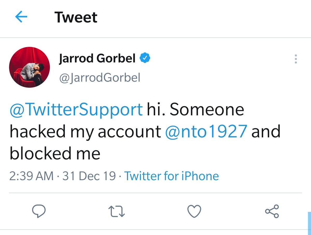 hey Hitesh aka Neil you hacked  @jarrodgorbel music band account ..