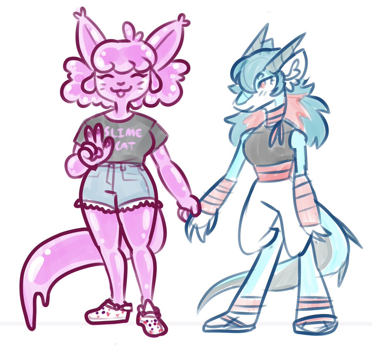 LovelySpur's tweet photo. Doodles featuring @slimedcat and @fathersoda ‘s fursonas #artshare #furryart https://t.co/yQRJCNbXkx