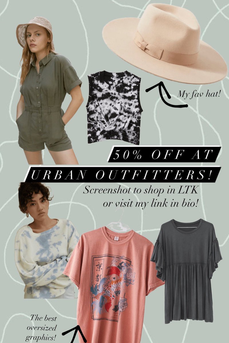 Shop my picks for 50% off at Urban Outfitters today! Everything pictured is available in multiple colors! I have the hat and graphic tee (mine is a diff design) and LOVE them 🙌 
👇
liketk.it/38rpt
