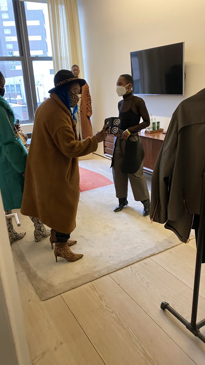 Nicole Benefield meeting with <a href="/hauturely/">Hauturely</a> during #nyfw