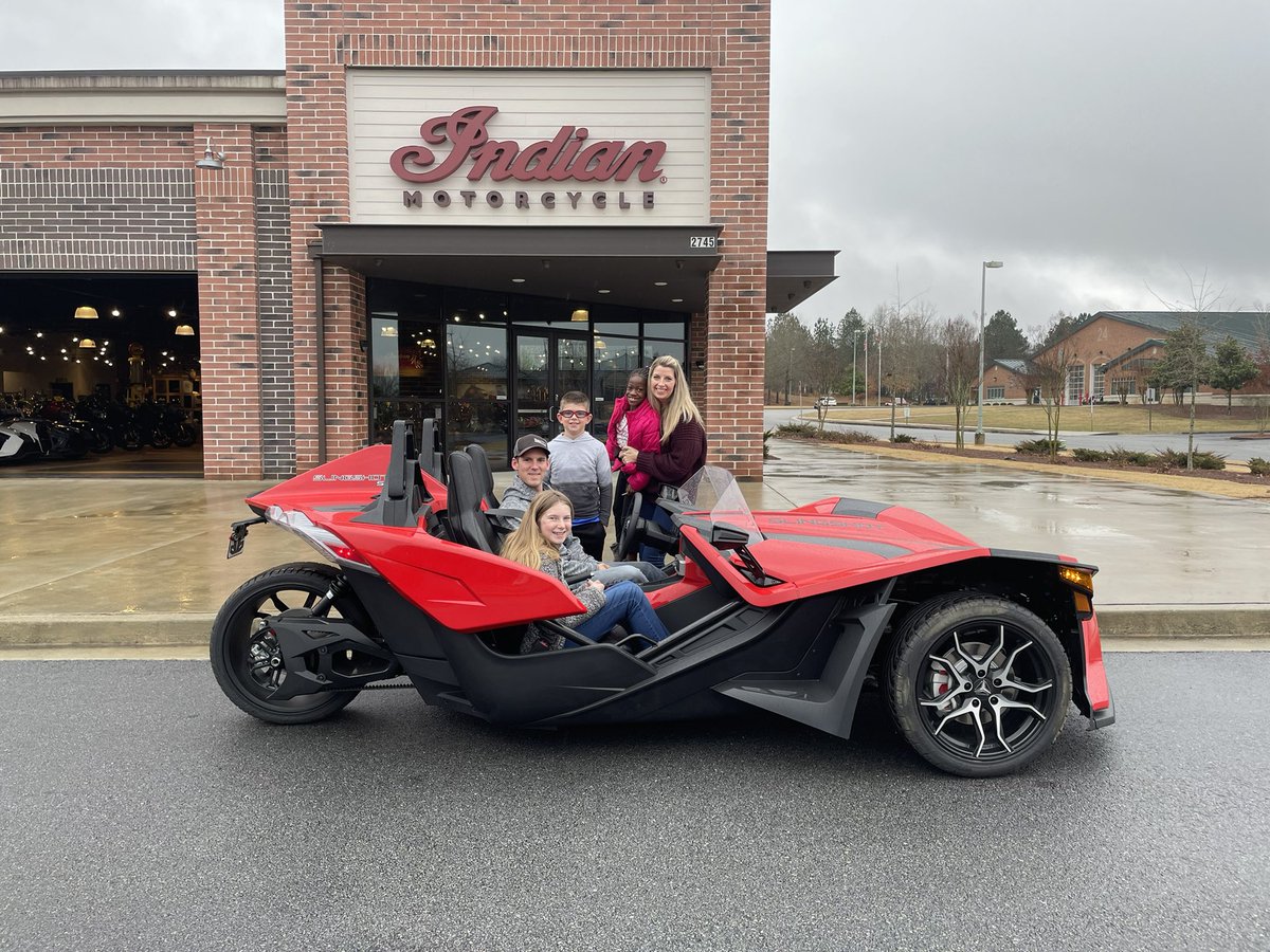 Travis, Heather, and the rest of the family will be enjoying their new 2020 Slingshot SL. Welcome to life on three wheels and we appreciate you choosing Mall of Georgia Indian Motorcycle. #mallofgeorgiaindianmotorcycle #mallofgaindianmotorcycle #mogim #polarisslingshot