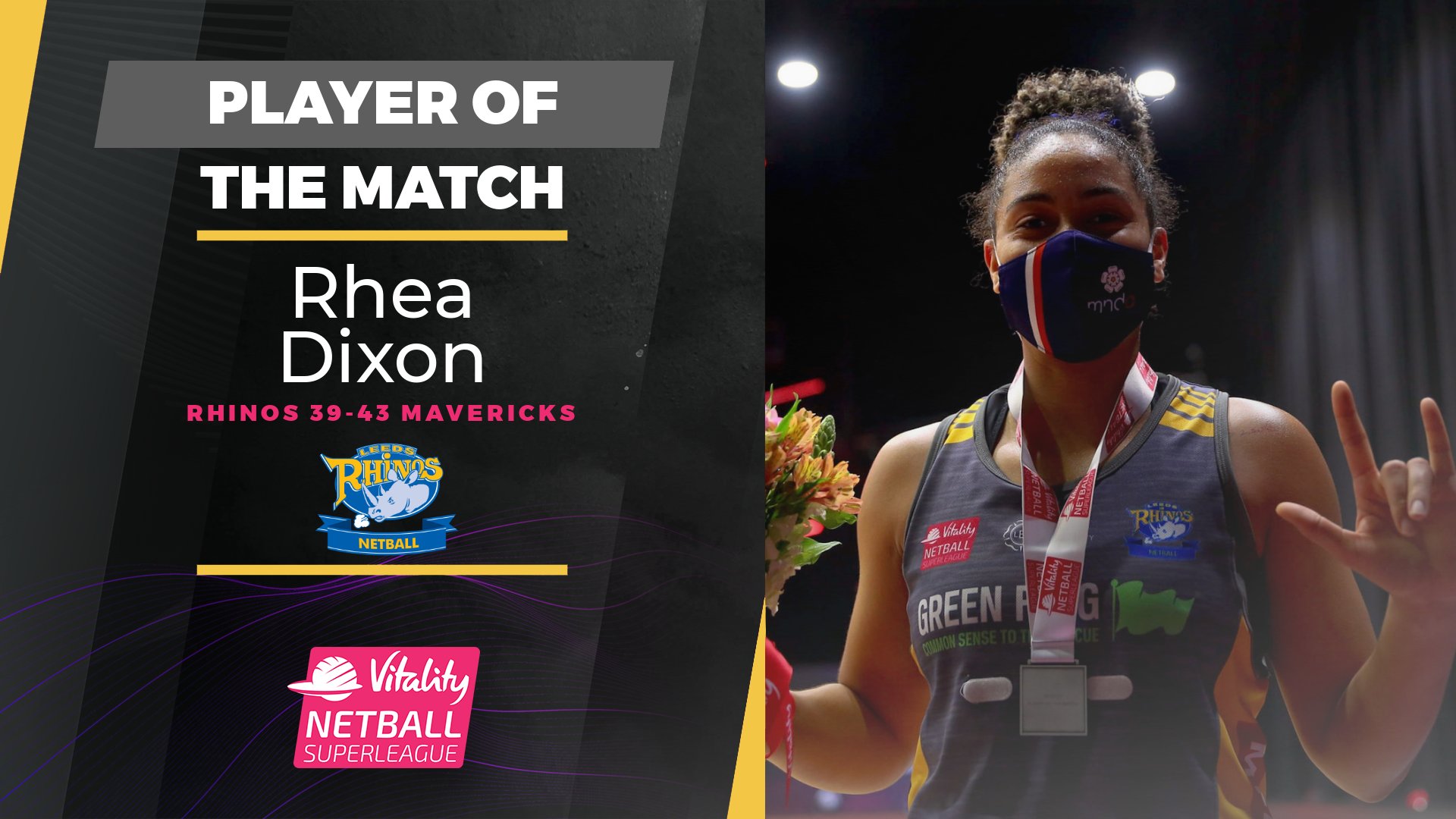 Vitality Netball Superleague On Twitter Give It Up For Rhea Dixon To Be Named Vitality Uk Player Of The Match When On The Losing Side Is No Mean Feat Enjoy Your