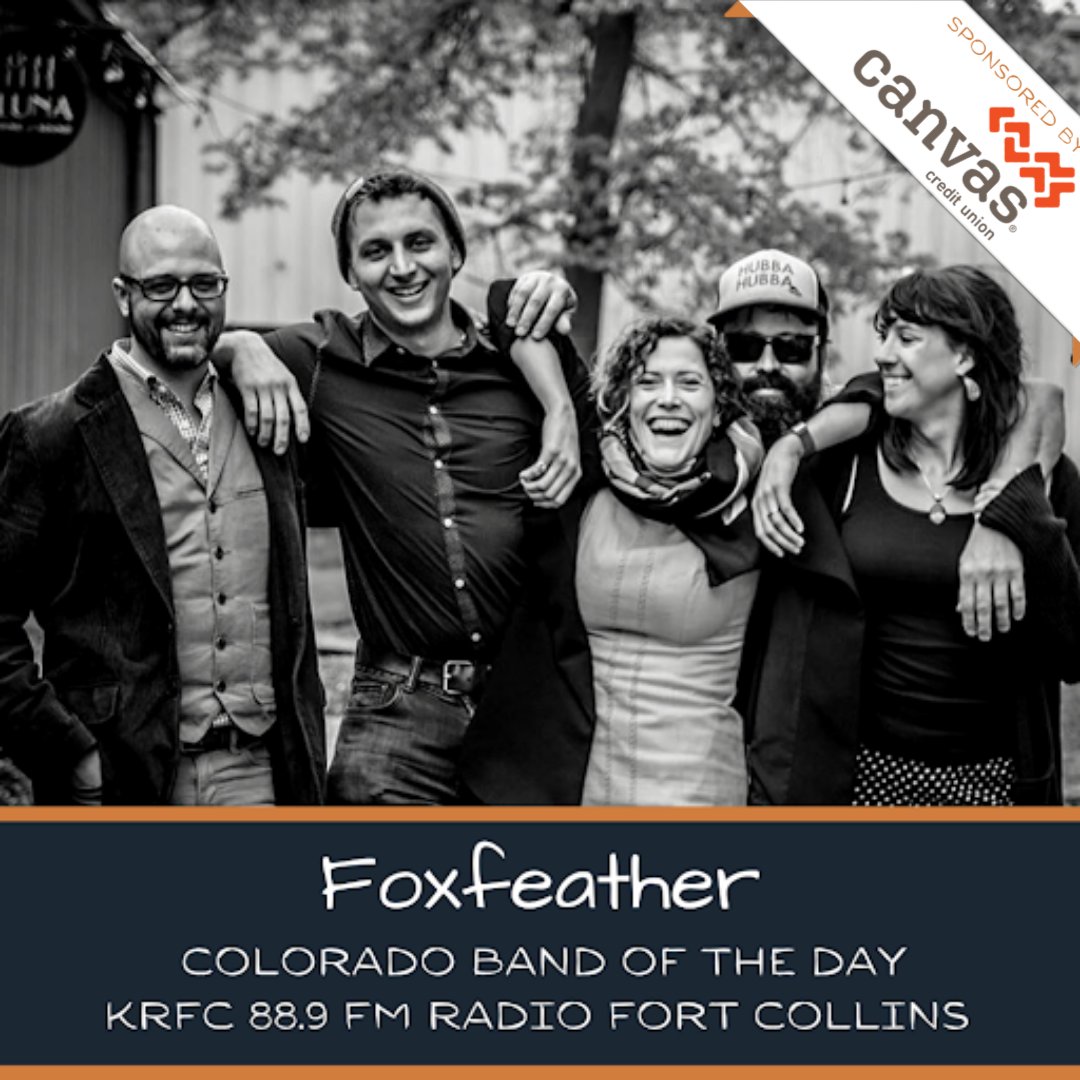 krfcfm's tweet photo. Today's Band of the Day is @FoxfeatherMusic! 🪶  

From jazz, folk, rock and blues this band has created a musical gumbo with a lot of different ingredients, textures and likability!  

Tune in to KRFC 88.9 FM Radio Fort Collins. Sponsored by 
@canvasfamily https://t.co/adGK120rDF