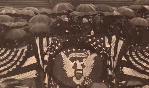 23. Benjamin Harrison's inauguration ceremony in 1889 took place during a rainstorm in Washington D.C. Outgoing president Grover Cleveland attended the ceremony and held an umbrella over Harrison's head as he took the oath of office. #PresidentsDay