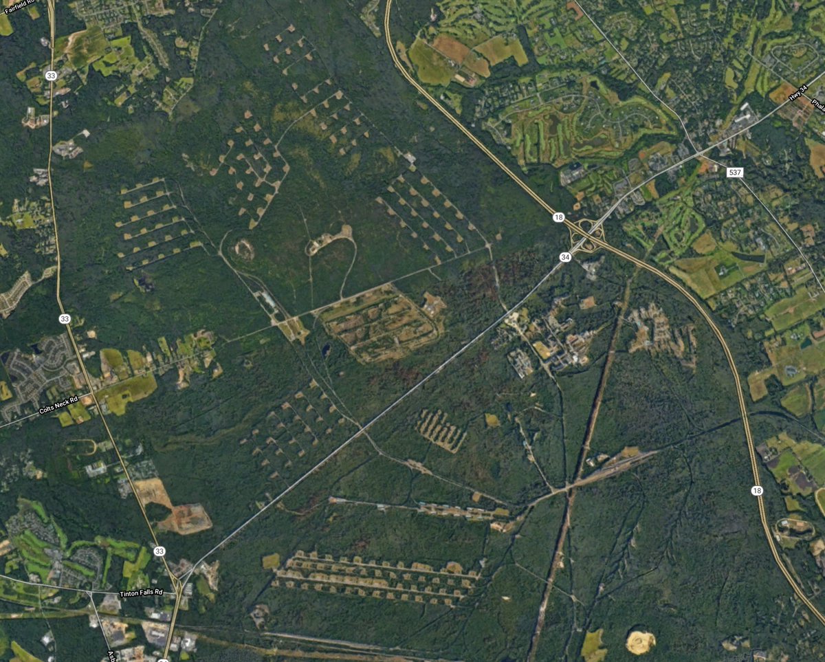 We've arrived at the *very* heart of this unique system: the munition storage facility. The scale of this is truly something to take in; located between Freehold and Asbury Park is this large, forested area, and it looks quite impressive from satellite views.