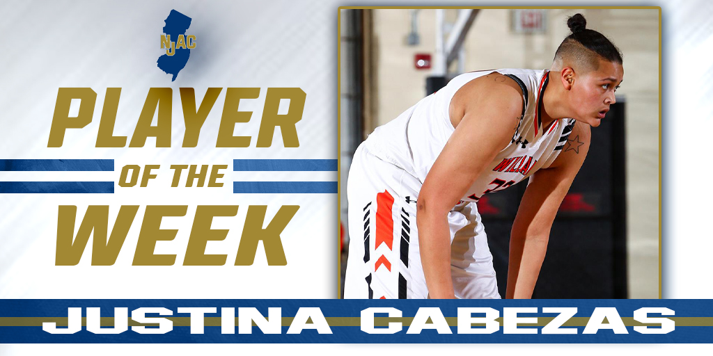 WPUPioneers's tweet photo. Set career-highs in points, rebounds &amp; assists ✅
Post a pair of double-doubles ✅
Record two wins, including your head coach's 500th ✅
Win weekly award ✅

 👏👏to #WPUWBB's Justina Cabezas on being named the NJAC Player of the Week 🏀#d3hoops #wpunj 

📰https://t.co/yjWzqMxgIG https://t.co/YDPmHqa1lV