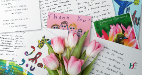 HSE_HR's tweet photo. Thank You Healthcare Heroes: Read some the messages of thanks sent in by members of the public to CEO, Paul Reid thanking staff for their amazing work across the health service  https://t.co/SHYOBv9S8F
#Holdfirm https://t.co/xRrY7tdt7O