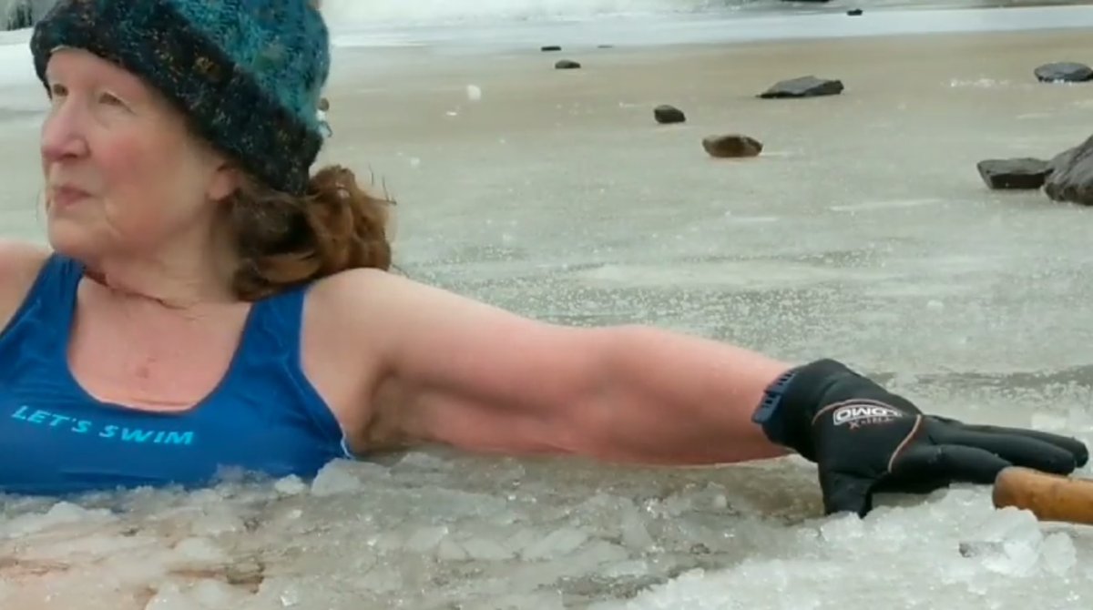 richmond_today's tweet photo. Wild swim fundraiser smashes ice to continue challenge https://t.co/cRq2kbwSrW https://t.co/IGqDf4FjN2