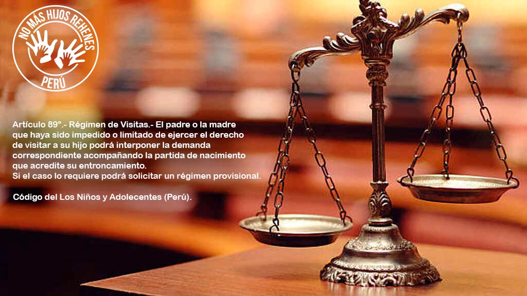 Código de los niños y adolescentes
Artículo 89: Régimen de Visitas
nomashijosrehenes.org.pe