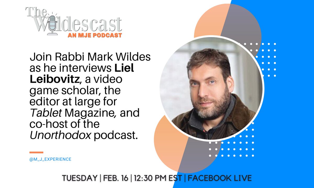 So excited to have <a href="/liel/">liel leibovitz</a> join us tomorrow @ 12:30pm EST! #podcast #interview <a href="/tabletmag/">Tablet Magazine</a> <a href="/Rabbi_MWildes/">Rabbi Mark Wildes</a> 
facebook.com/ManhattanJewis…
