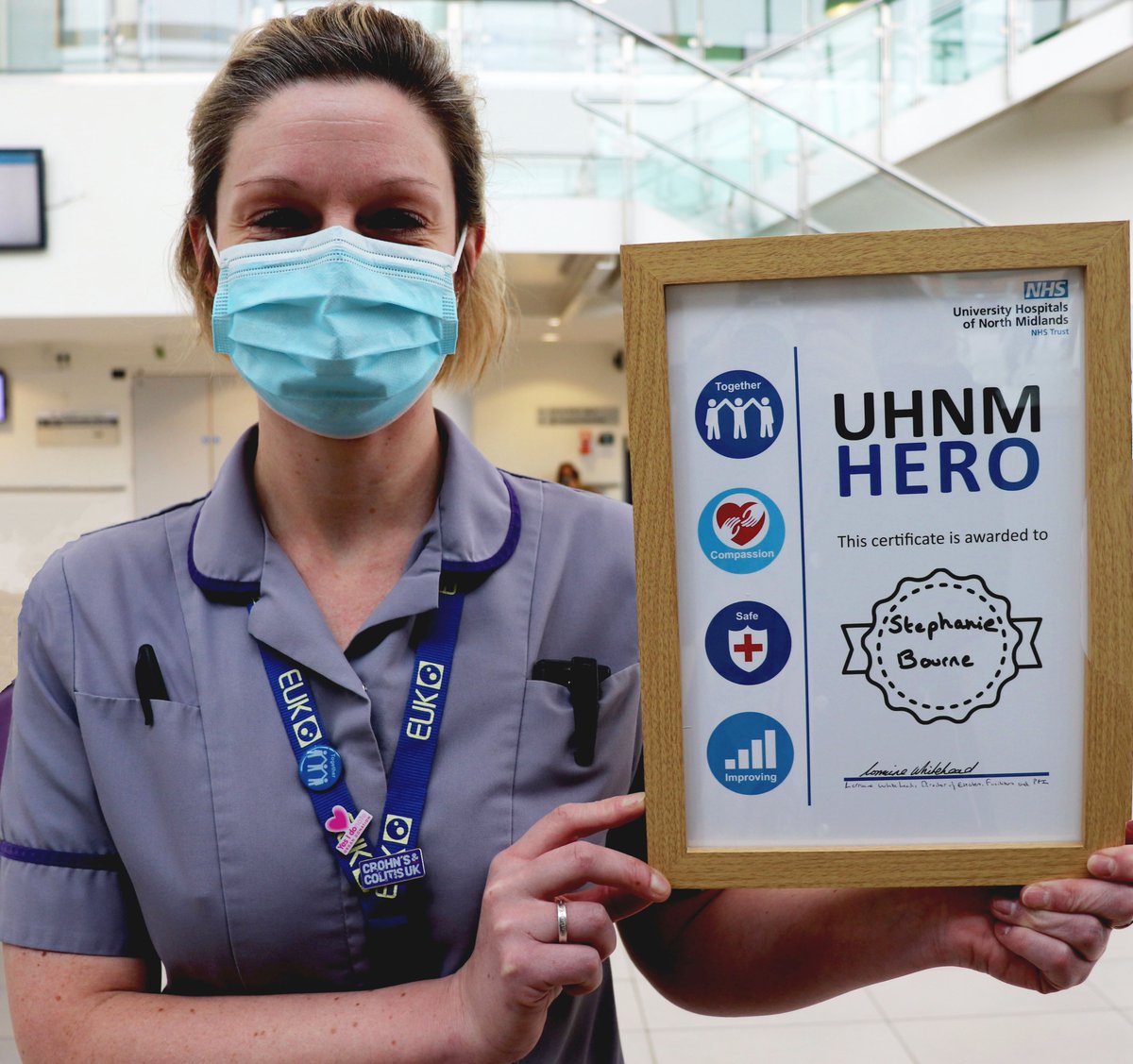 A patient suffering from Crohn’s disease has thanked nurse Stephanie Bourne for being “a lifeline”. Patient Claire praised Stephanie for taking the time to listen and for making sure her voice was heard.

uhnm.nhs.uk/latest-uhnm-ne…