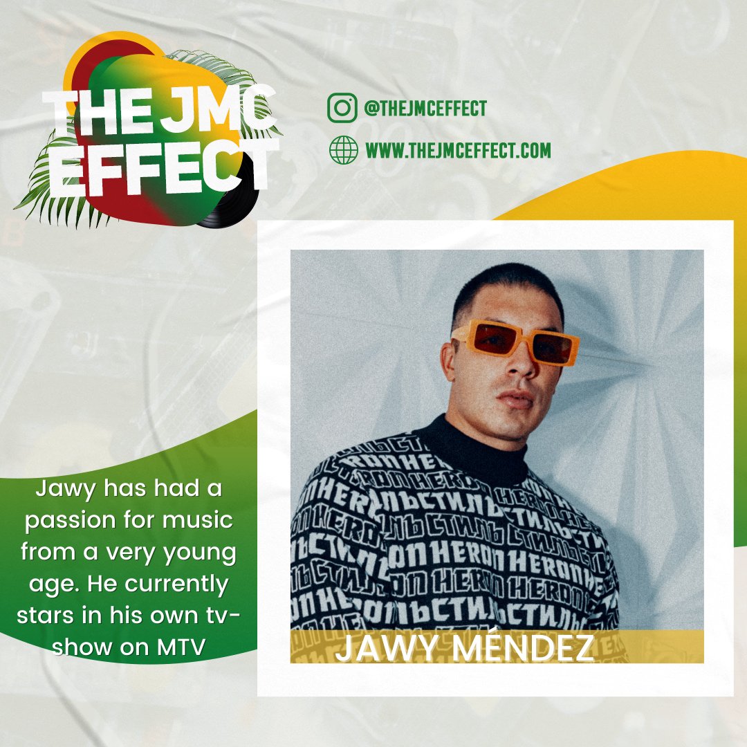 Jawy Méndez <a href="/Jawy_AcaShore/">Jawy Méndez</a> was featured in 7 seasons of Acapulco Shore. From his success he was able to transition smoothly into a Recording Artist.  

#TheJMCEffect Episode 3: The Global Effect of Jamaican Music will be on Sunday, Feb 21, 2021 at 4 PM EST buff.ly/36TPoff
