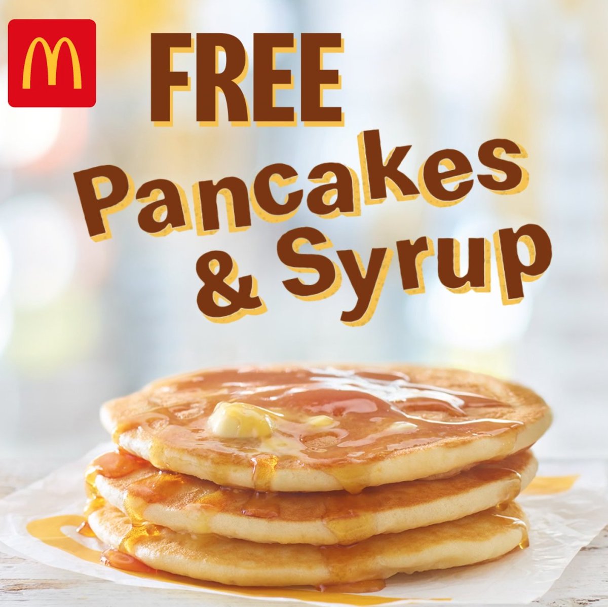 McDonaldsUK's tweet image. It’s #PancakeDay tomorrow and we’re making it even better… 🥞😍
 
As well as 99p Pancakes &amp;amp; Syrup for breakfast tomorrow when you order from the My McDonald’s App, every 99th person to RETWEET or LIKE this post until 8PM will get FREE pancakes tomorrow! 

Ready. Set. GO 👇