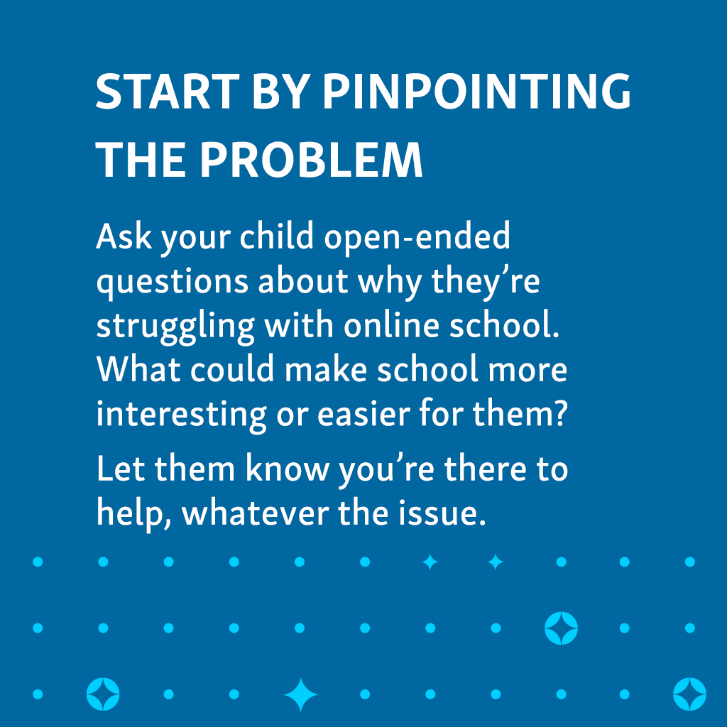childmindinst's tweet photo. A lot of kids are struggling to stay invested in online school. Check out our tips for helping them stick with it — and keeping conflict at home to a minimum. https://t.co/5uEJNrQTUC