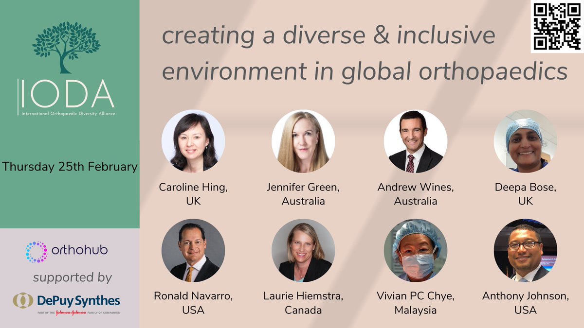 We are proud to be hosting this inaugural @OrthoDiversity global webinar on 25th Feb

𝗰𝗿𝗲𝗮𝘁𝗶𝗻𝗴 𝗮 𝗱𝗶𝘃𝗲𝗿𝘀𝗲 𝗮𝗻𝗱 𝗶𝗻𝗰𝗹𝘂𝘀𝗶𝘃𝗲 𝗲𝗻𝘃𝗶𝗿𝗼𝗻𝗺𝗲𝗻𝘁 𝗶𝗻 𝗴𝗹𝗼𝗯𝗮𝗹 𝗼𝗿𝘁𝗵𝗼𝗽𝗮𝗲𝗱𝗶𝗰𝘀

Register for free here:
orthohub.xyz/ioda

#orthotwitter