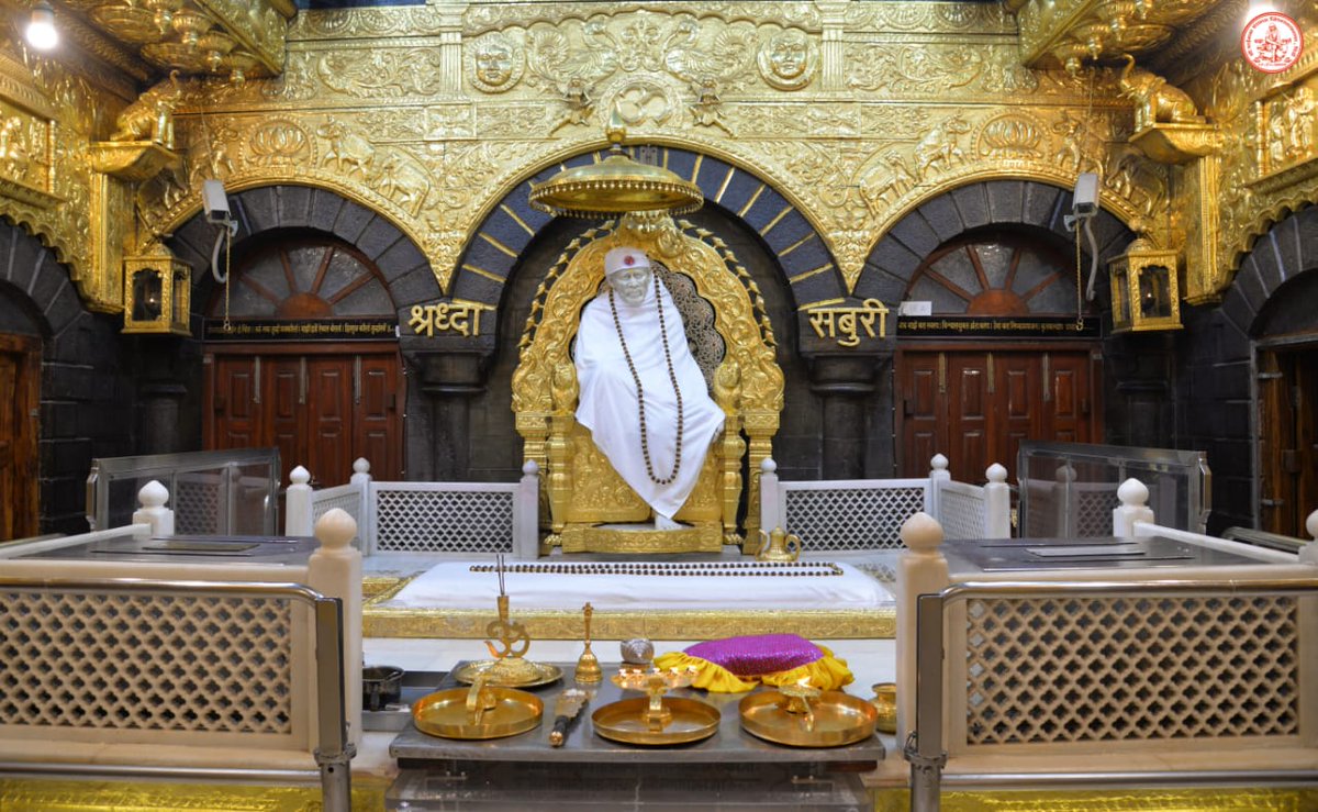SSSTShirdi's tweet photo. *!! 🕉️ साई राम !!*      
*श्री साईबाबा संस्थान विश्वस्त व्यवस्था,शिर्डी*
 *आरती :- शेजारती*
 *सोमवार दिनांक १५ फेब्रुवारी २०२१*                              
 !! 🕉️ Sai Ram !!
*Shri Saibaba Sansthan Trust, Shirdi*
*Aarti* :- *Shejaarti*
*Monday 15 February 2021* https://t.co/utMZ893g9e