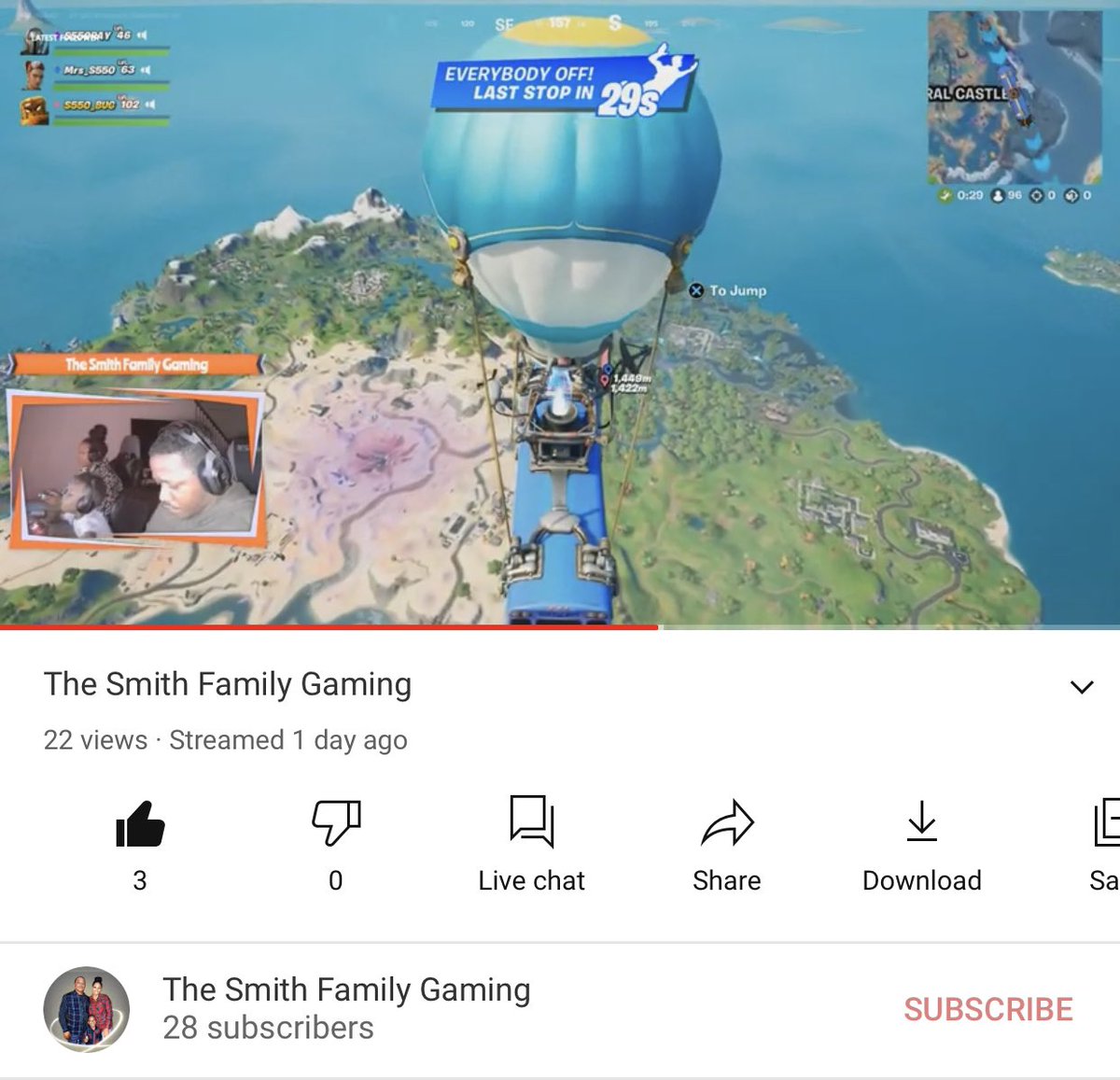 smiths_gaming's tweet photo. Go Subscribe to our family YouTube channel! Link in bio @FortniteGame #familygaming #fortnite #familyfun #gaming https://t.co/vXXDvr6ZWt