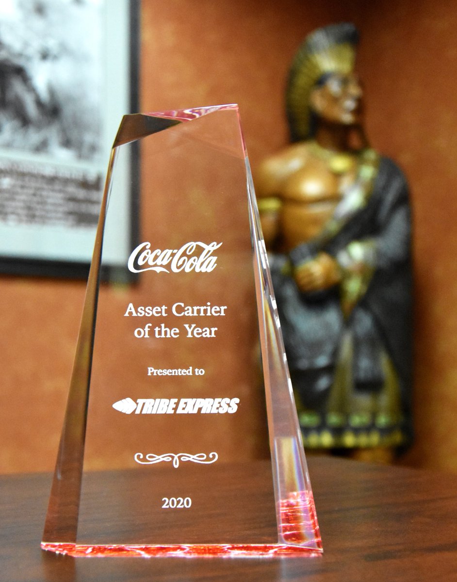 TribeTrans's tweet image. We are honored to announce that we are the recipients of the 2020 Asset Carrier of the Year award from Coca-Cola. 2020 was one of the most challenging years in the trucking industry, which makes this award that much more special. Thank you, Coca-Cola.