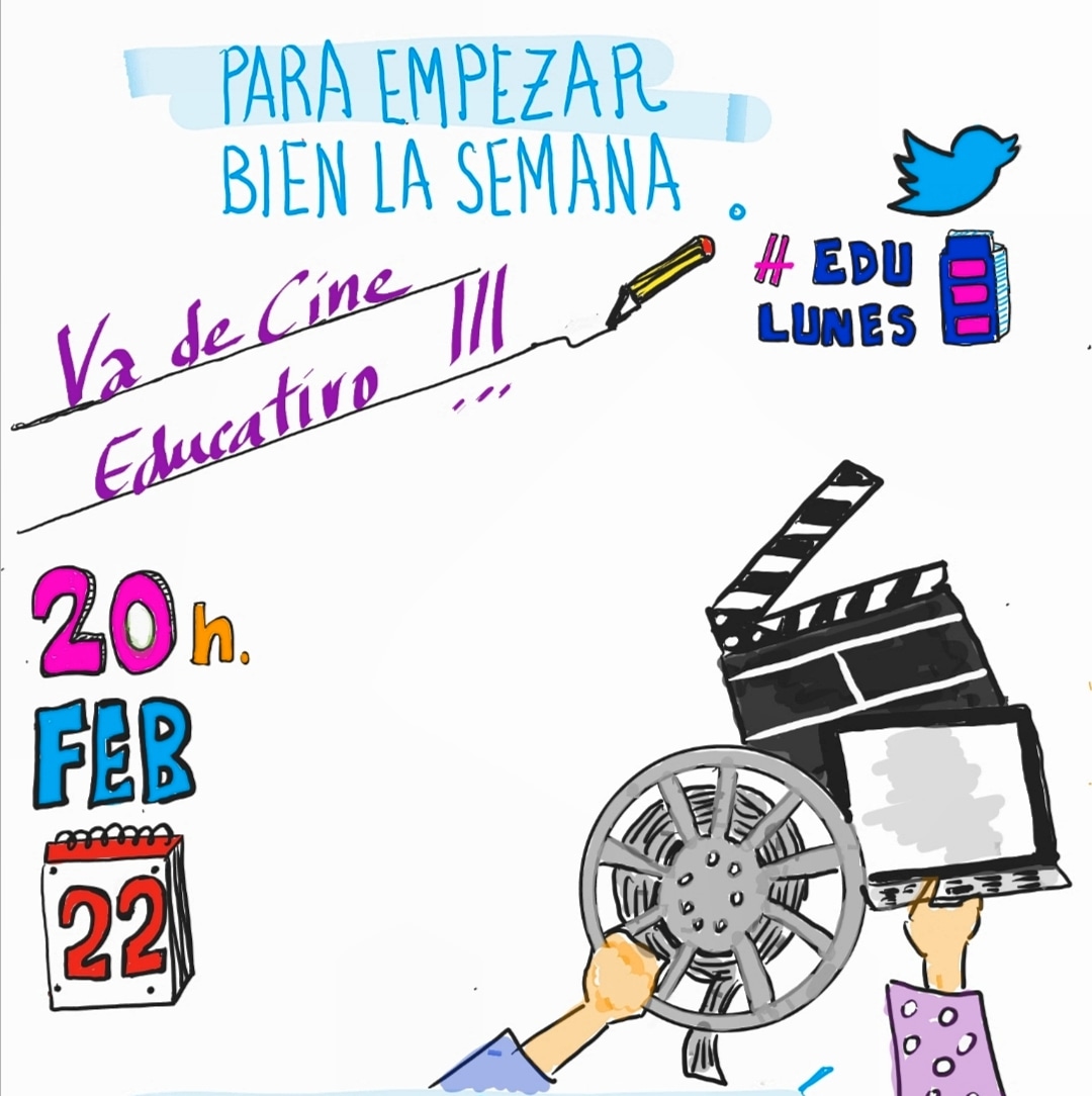 Te vienes al cine?  La nueva propuesta de #Edulunes, nos invita a ello! Va de cine educativo.  
Con <a href="/EscilaiCaribdis/">Julia Contreras</a>
