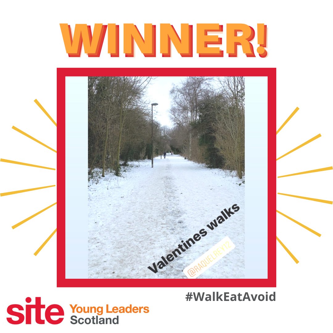 SITEScotYL's tweet photo. Congratulations to @raquelrey12 who has won our #WalkEatAvoid event! We hope you enjoy your prize. Thank you to all that have sent in their activities over Valentine's Day. 
Keep an eye out for future events! 

#Scotland #Edinburgh #SITEunite #SITEstrong #walk #ValentinesDay https://t.co/nKwDH4KjYL