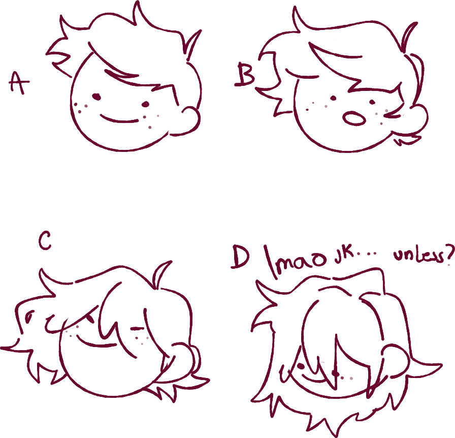 mister wastakem please select the hair that's closer to yours as of right now its for my homework sir 