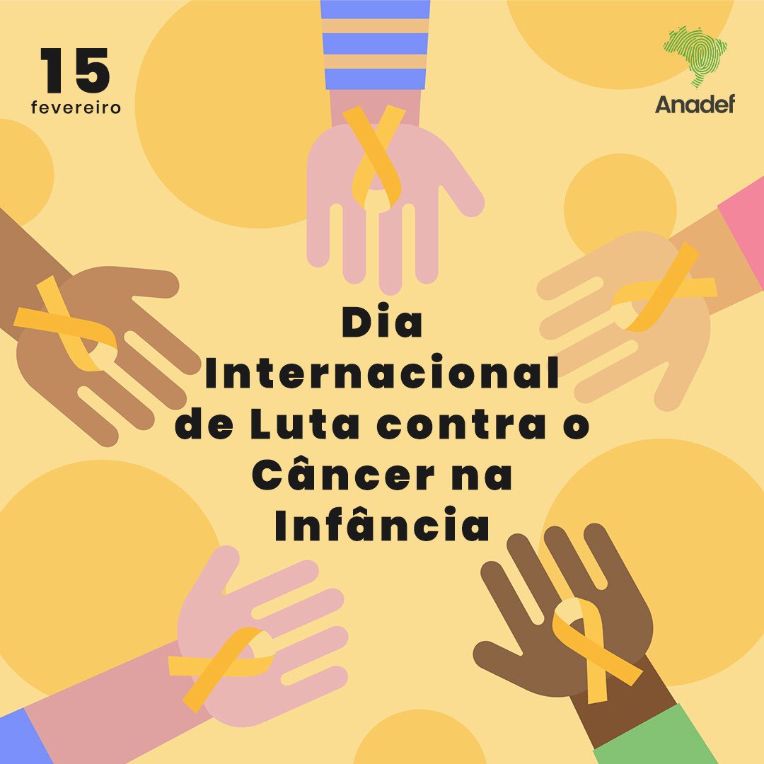 anadef's tweet photo. Dia 15 de fevereiro é o Dia Internacional de Luta Contra o Câncer na Infância. No Brasil são registrados, em média, 12 mil novos casos de câncer infantil ao ano (segundo dados do Instituto Nacional de Câncer - INCA). https://t.co/3ioCreVW3O