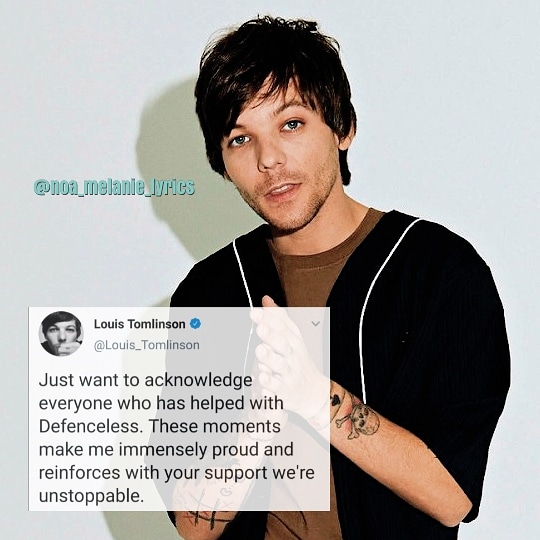 @Louis_Tomlinson Louis 🥺 - Noa & Melanie 💕
*
Don’t forget to follow us on social media.❤️ if you have any questions, you can ask them, ❤️ if you want to talk to us just dm us and we wil help you!
* #proudoflouis  #streamonlythebrave #nextrecord #wereunstoppable #LouisTomlinson