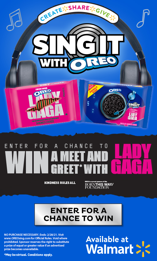 #ad There's a new #OREO cookie in town celebrating kindness thanks to <a href="/OREO/">OREO Cookie</a> + #LadyGaga! Create a musical message OREO-gram at bit.ly/3pMpIIX to enter the #SingItWithOREO sweepstakes to win a unique experience with Lady Gaga!