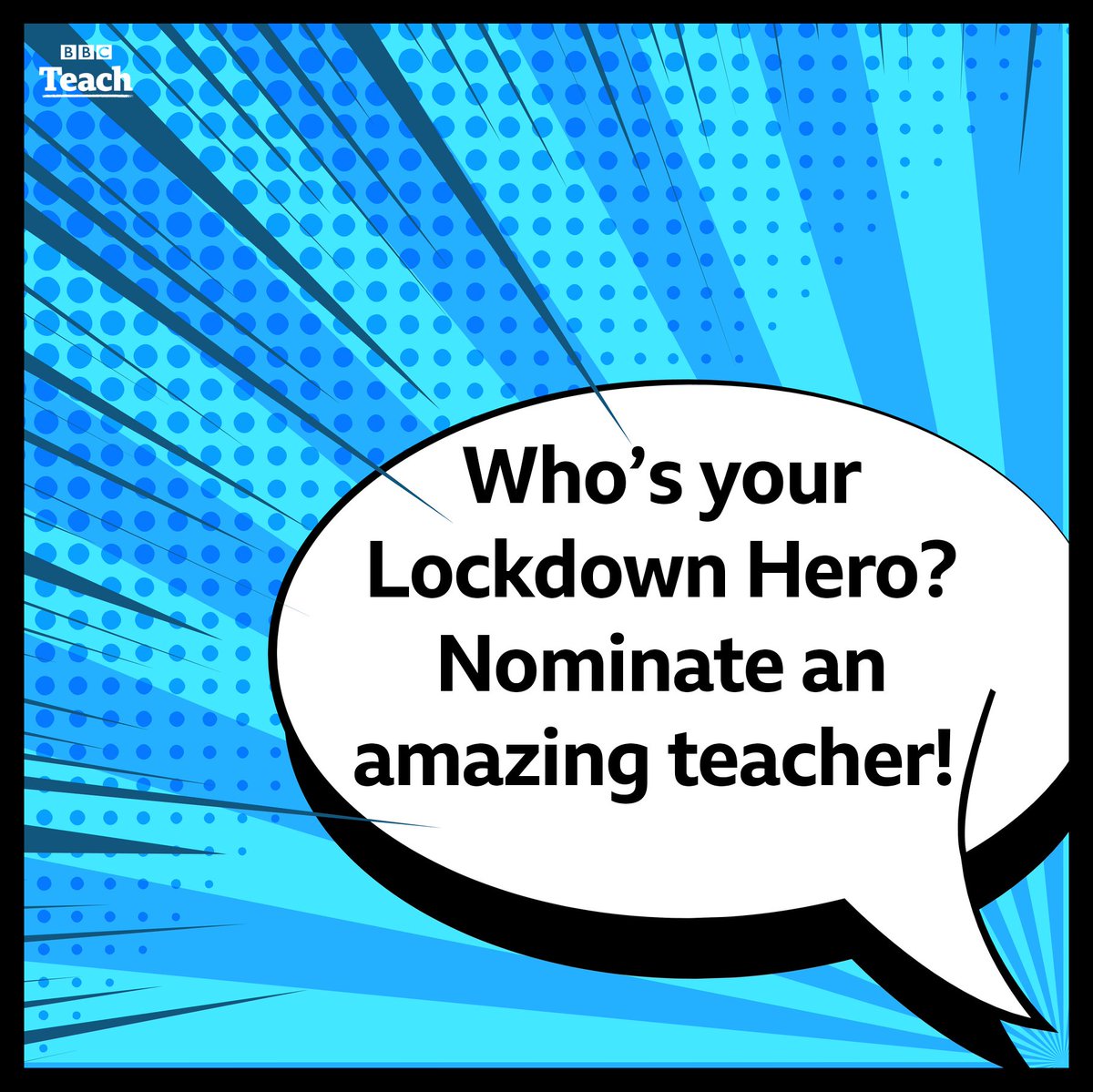 Do you know an awesome teacher or school? 👨‍💻

Enter them for the National Teaching Awards Lockdown Hero award by 12 March! 🦸🏻‍♀️ 🏆

Find out more here:
bbc.co.uk/teach/lockdown…

<a href="/BBCTheOneShow/">BBC The One Show</a>