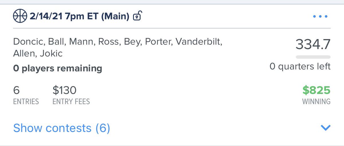 AxisDFS's tweet photo. Valentine’s Day hoops action with #AxisDFS 🎁

#AxisNBA : @DenverCityMike comes thru in a big way for our subscribers cashing in all contests 😤🔥 

Mike is hitting at an unbelievable rate early in the season. 👀

Hop on board 🚂 https://t.co/WSlmtrvnAX https://t.co/Lc95LA4Wxd