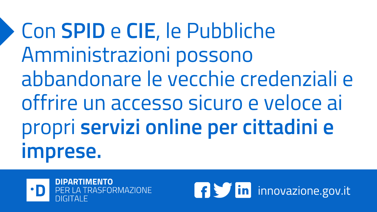 InnovazioneGov's tweet photo. ✅Con #SPID e #CIE, le #PA possono abbandonare le vecchie credenziali e offrire un accesso sicuro, veloce e omogeneo per cittadini e imprese ai propri servizi online

▶ Sei una #PA? Scopri di più sui vantaggi dell'identità digitale e su come integrarla:
https://t.co/Fpr4M9jzRz https://t.co/yfHRkflwqQ