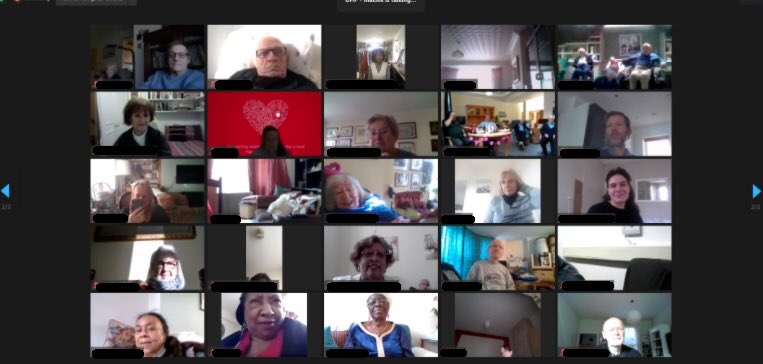 More great #OHPInspire work from <a href="/JimenaMezaMitc/">Jimena</a> and the team last week. The wonderful <a href="/cKChoirboy/">Christopher Killerby</a> working with the <a href="/AgeUKKandC/">Age UK K&C</a> poetry group - writing a song for Valentine’s Day. And <a href="/ali_the_bari/">Ali Sutherland</a> sang it as part of the Age UK online Valentine’s Gala on Friday. #music #community