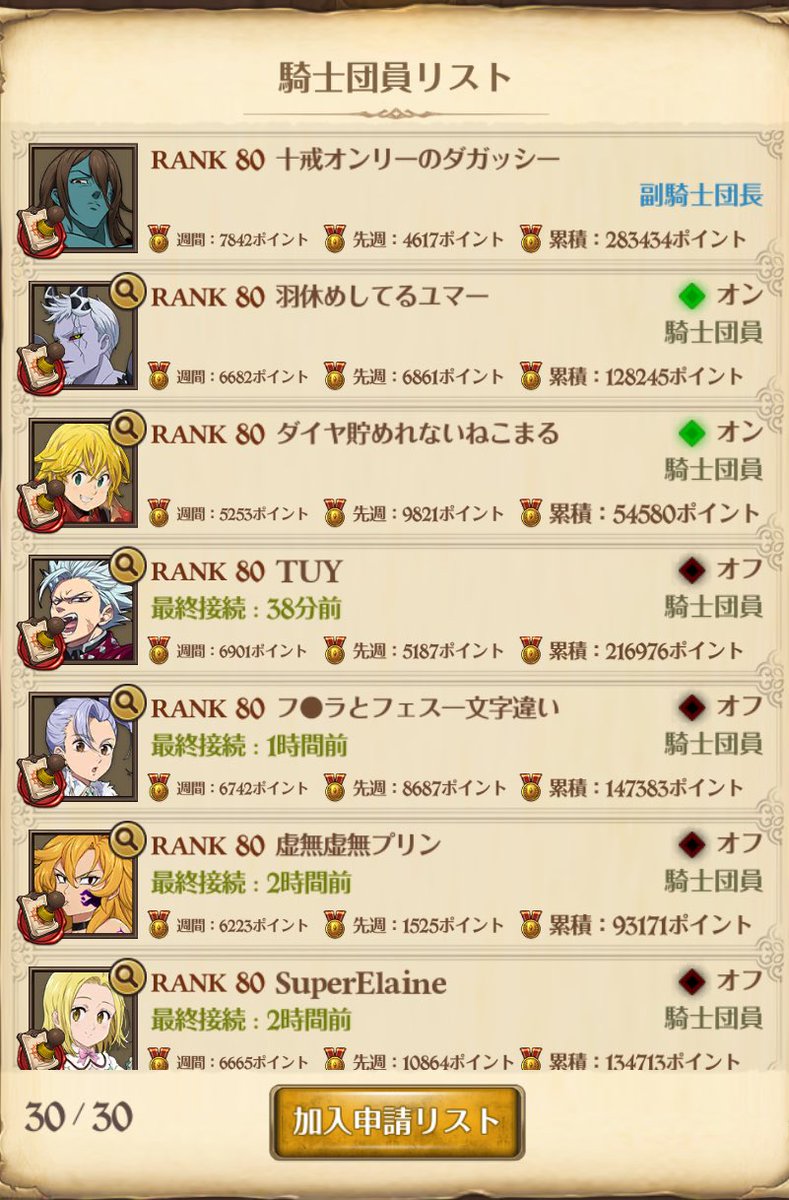 十戒オンリーの誤字ッシー ありがとうございます はい 次の騎士団でもエンジョイします